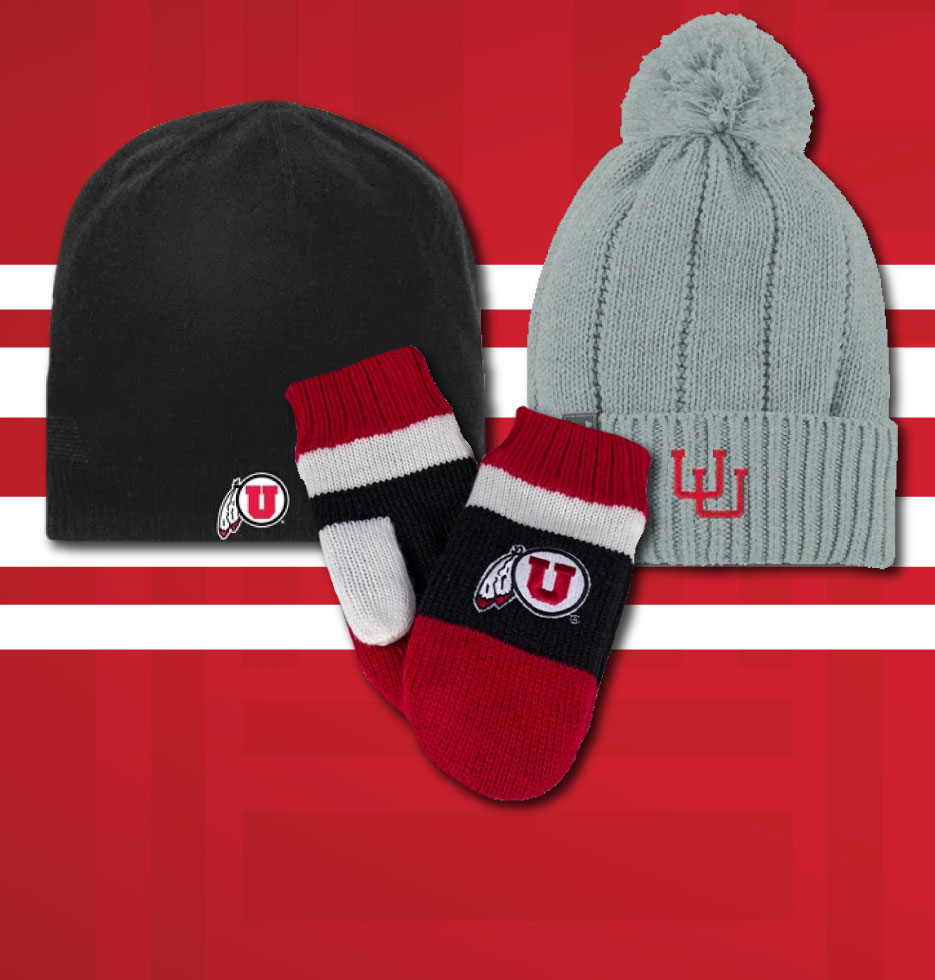Utah hats and gloves