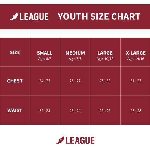 Colosseum Youth Size Chart